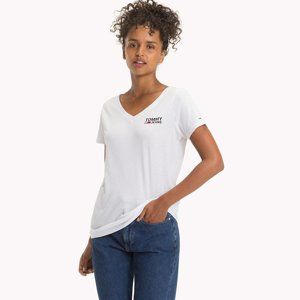 Tommy Hilfiger dámské bílé tričko - L (113)